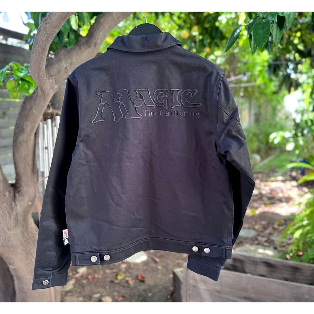 NWT Teddy Fresh x Magic The Gathering Patches Black 100% Cotton Zip Front Jacket - Picture 11 of 11